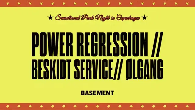Punk på Basement! Power Regression // Beskidt Service // Ølgang