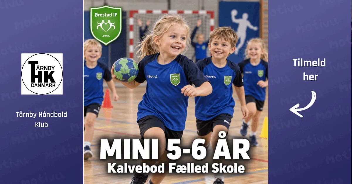Minihåndbold 5-6 år på Kalvebod Fælled Skole