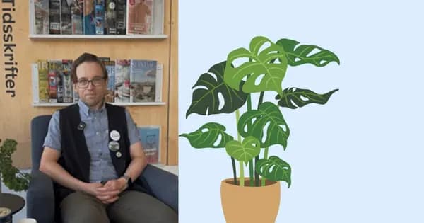 Kaffe og avis på biblioteket