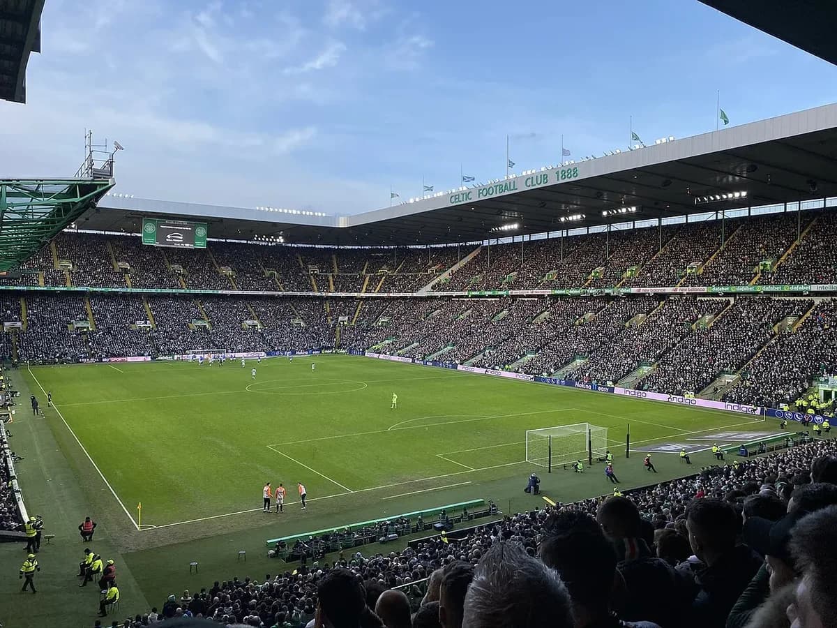 Full stadium at Celtic Park during Old Firm Derby