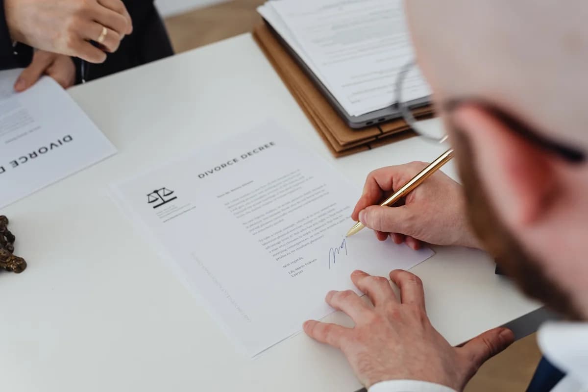 Person Signing Divorce Decree